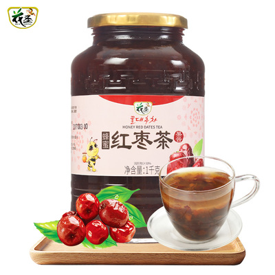 花圣蜂蜜红枣茶1kg韩式果味茶果酱奶茶店饮料花果茶冲饮品批发